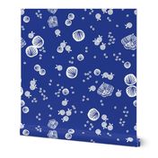 Butterfly Bubbles - Cobalt Blue/White by Andrea Lauren