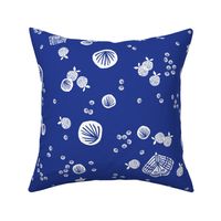 Butterfly Bubbles - Cobalt Blue/White by Andrea Lauren