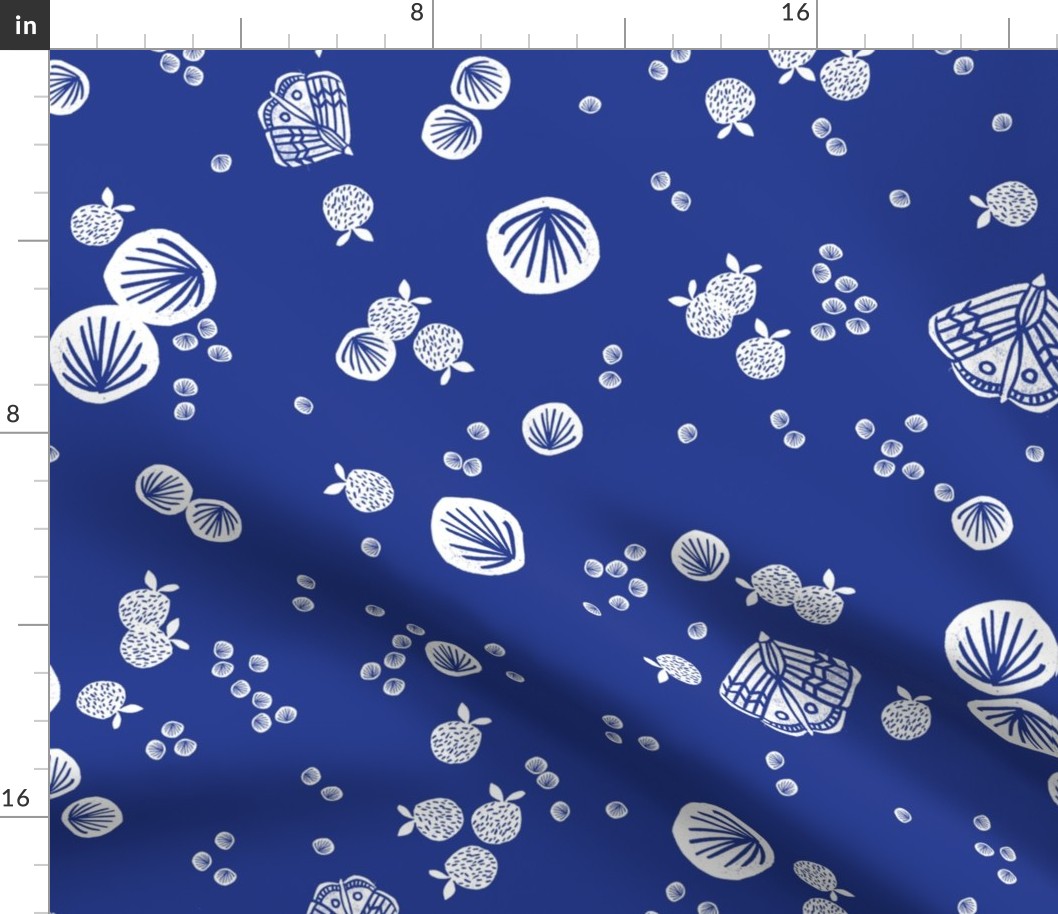 Butterfly Bubbles - Cobalt Blue/White by Andrea Lauren