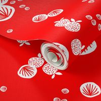 Butterfly Bubbles - Cardinal Red/White by Andrea Lauren