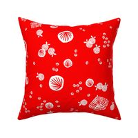 Butterfly Bubbles - Cardinal Red/White by Andrea Lauren