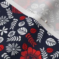 Scattered Butterfly Garden - Cardinal Red/White/Imperial Blue