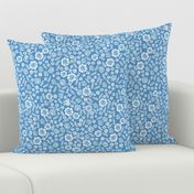 Scattered Butterfly Garden - Cerulean/White by Andrea Lauren