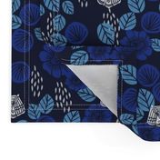 Butterfly Garden - Imperial Blue/Cerulean/Cobalt Blue/White by Andrea Lauren