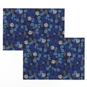 Butterfly Garden - Imperial Blue/Cerulean/Cobalt Blue/White by Andrea Lauren