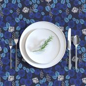 Butterfly Garden - Imperial Blue/Cerulean/Cobalt Blue/White by Andrea Lauren