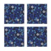 Butterfly Garden - Imperial Blue/Cerulean/Cobalt Blue/White by Andrea Lauren