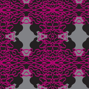 Jan's Bandanna2 gray fuchsia