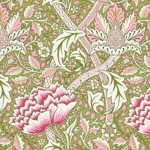 William Morris Windrush Green Pink