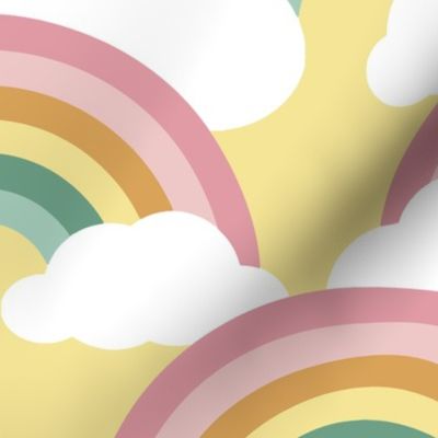 spring rainbow scallop - sunny sky