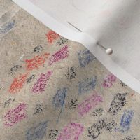Crayon on Stacked Handmade Paper (horizontal)