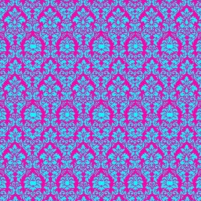 Pink & Blue Damask