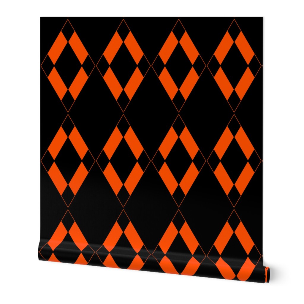 Harlequin Diamond Argyle ~ Black and Marquise ~ Halloween