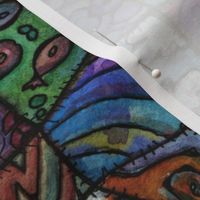 Handpainted - Bedtime Patchwork Quilt