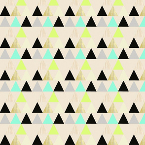 Lime and Aqua Triangle