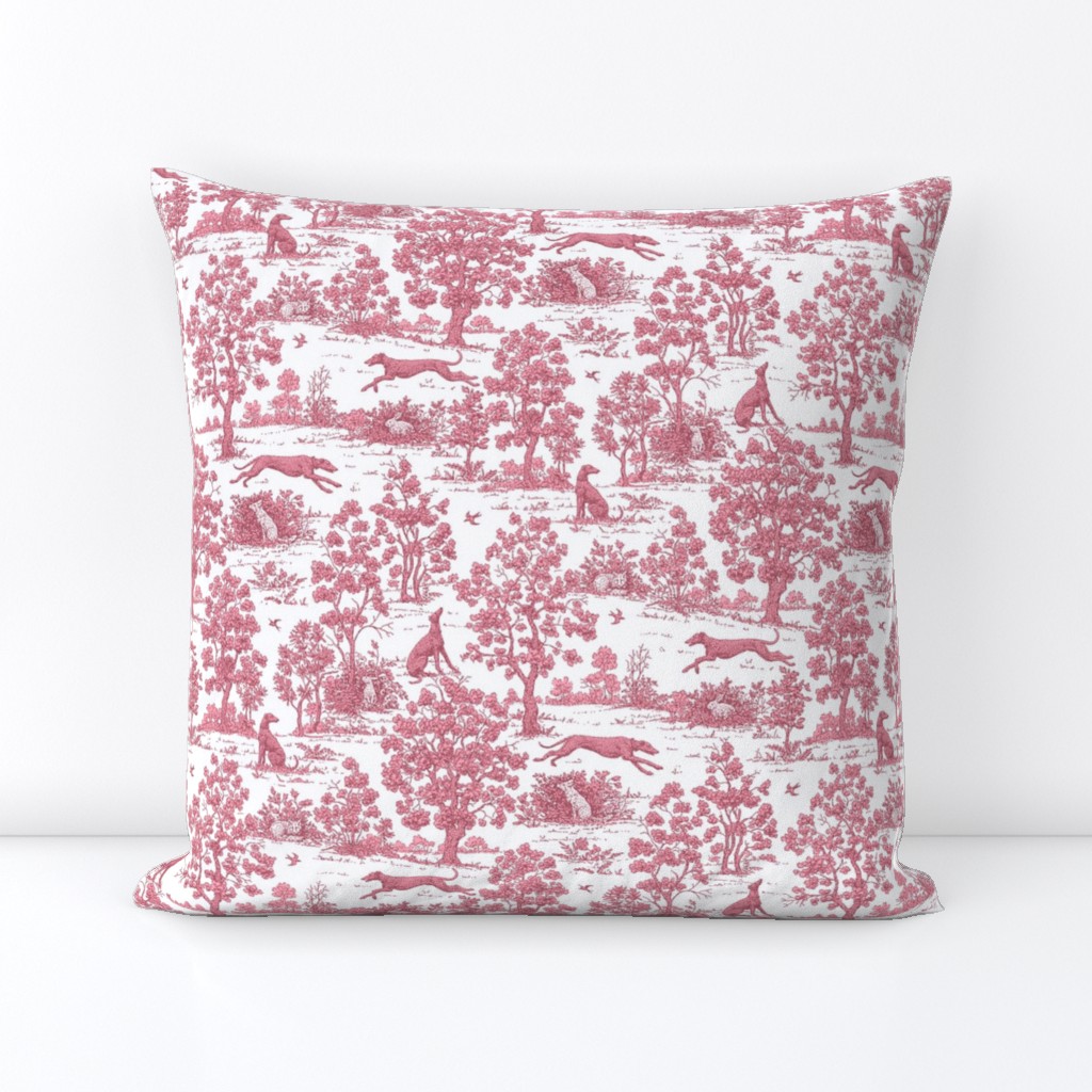 Dark Pink Greyhound Toile