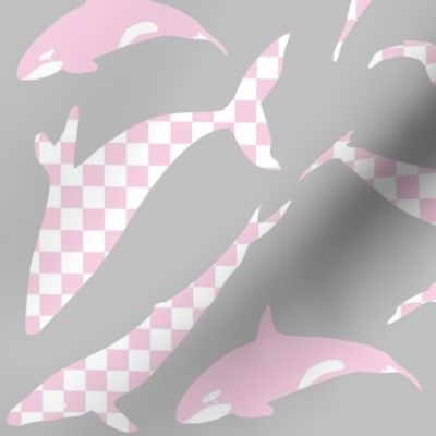 Whale shade of grey and pink, gingham style!