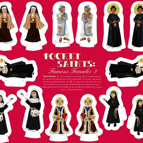 Famous Female Saints 4 plushies 27 x 18 inches