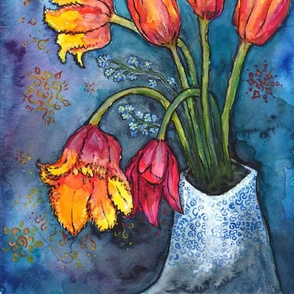 Watercolor Tulips 1