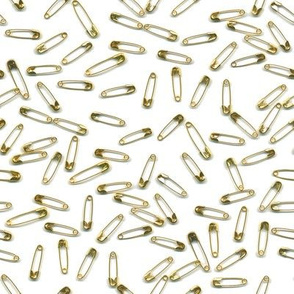 gold safety pins