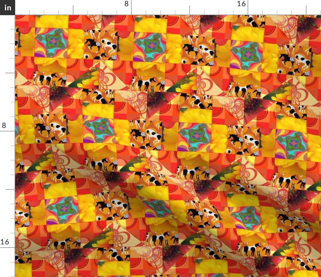 Wild Monkey Wrench Cheater Quilt