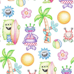 Crayon Monsters Ready for Summer