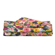 Autumn Blooms Floral Print // Chalkboard (Large)