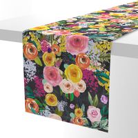 Autumn Blooms Floral Print // Chalkboard (Large)