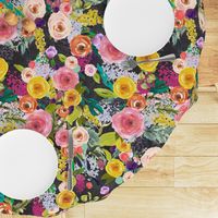 Autumn Blooms Floral Print // Chalkboard (Large)