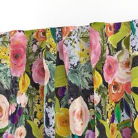 Autumn Blooms Floral Print // Chalkboard (Large)