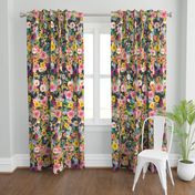 Autumn Blooms Floral Print // Chalkboard (Large)