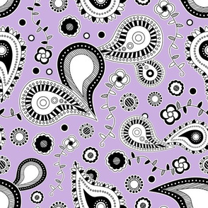 Retro Paisley Pattern Purple