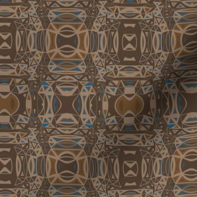 Complex Brown and Blue Geometric