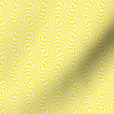 small feather swirl in yellow and white