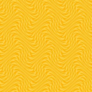 small feather swirl in saffron and goldenrod