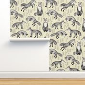 fox // off-white cream baby neutral kids nursery sweet foxes for gender neutral nursery