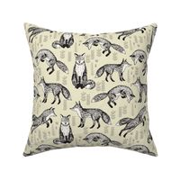 fox // off-white cream baby neutral kids nursery sweet foxes for gender neutral nursery