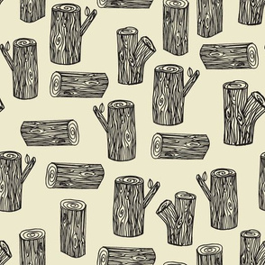 tree logs // forest woodland tree log tree stump cream gender neutral cream soft baby nursery crib bedding 