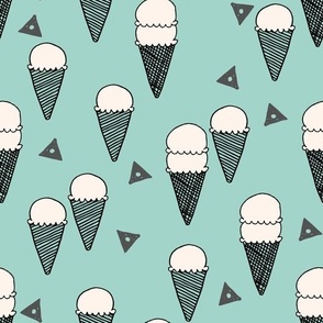 ice cream mint // icecream mint sweet ice creams tropical mint fabrics