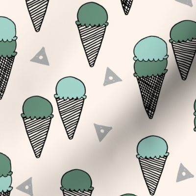 ice cream cone // summer tropical sweets food sweet ice cream cone fabrics