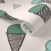 ice cream cone // summer tropical sweets food sweet ice cream cone fabrics