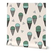 ice cream cone // summer tropical sweets food sweet ice cream cone fabrics