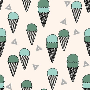 ice cream cone // summer tropical sweets food sweet ice cream cone fabrics