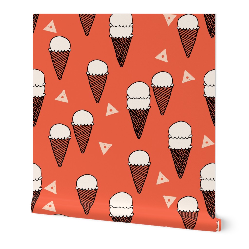 ice cream // ice cream cone sweet ice creams food summer tropical print