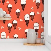 ice cream // ice cream cone sweet ice creams food summer tropical print