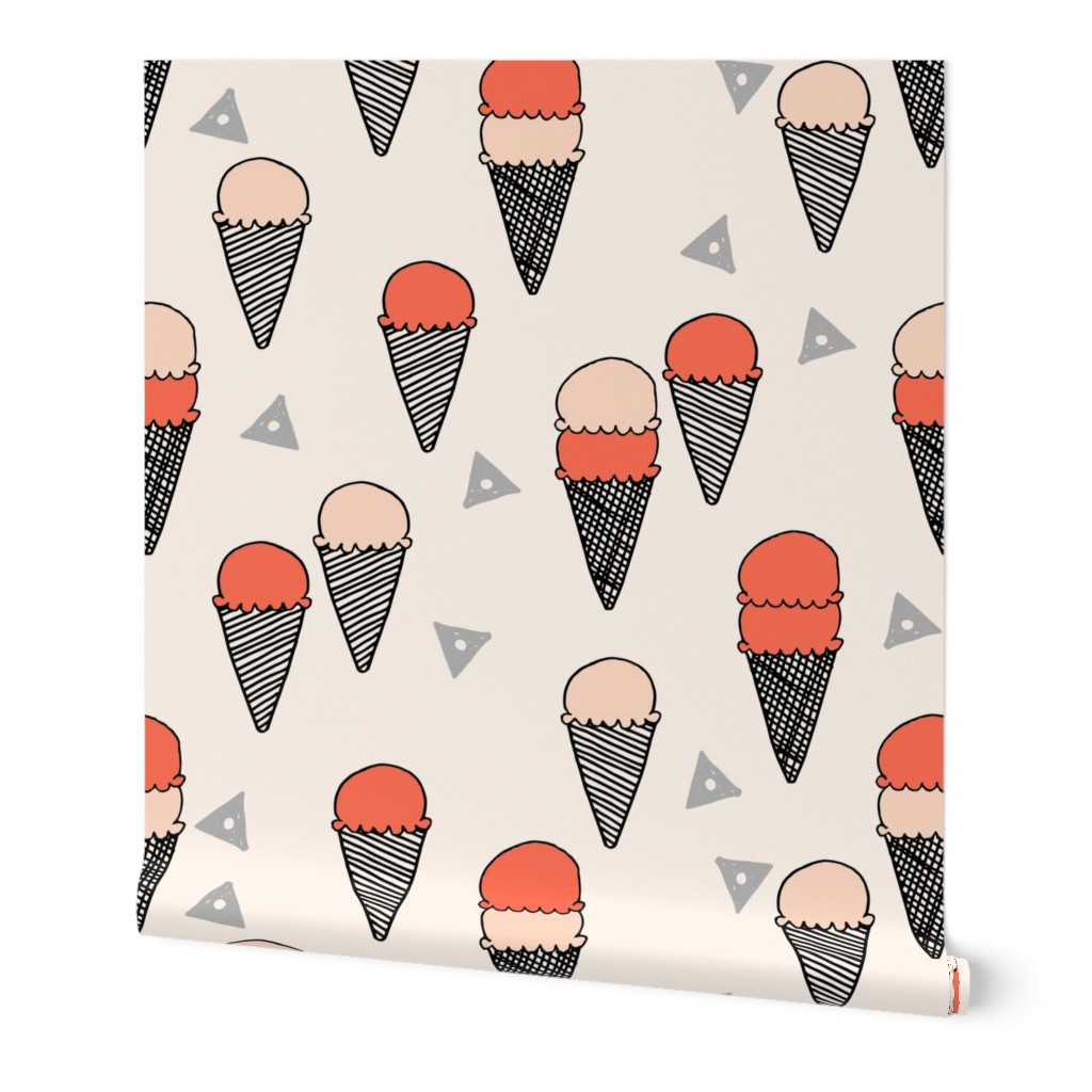 ice cream // ice cream cone sweet summer tropical sweets fabric