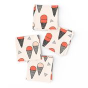 ice cream // ice cream cone sweet summer tropical sweets fabric