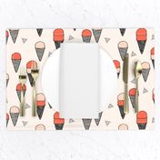 ice cream // ice cream cone sweet summer tropical sweets fabric