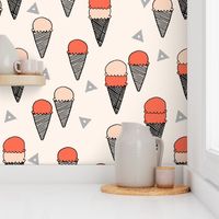 ice cream // ice cream cone sweet summer tropical sweets fabric