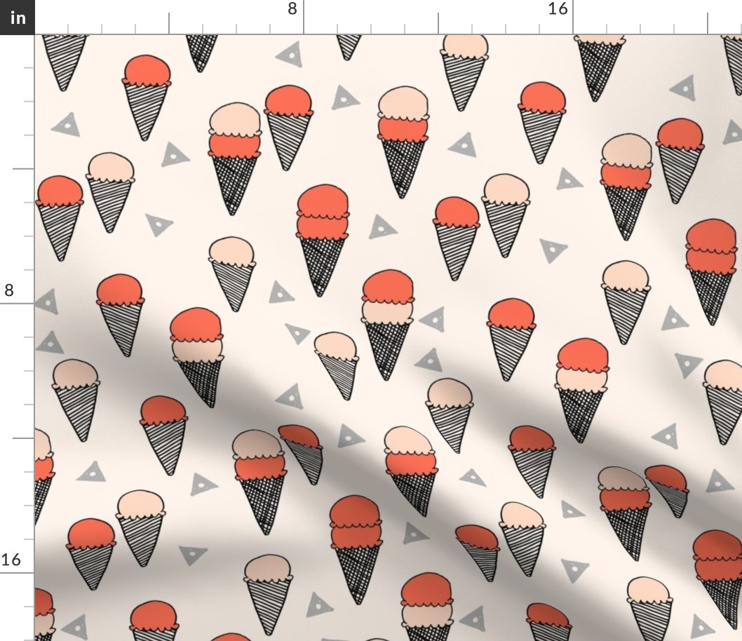 ice cream // ice cream cone sweet summer tropical sweets fabric